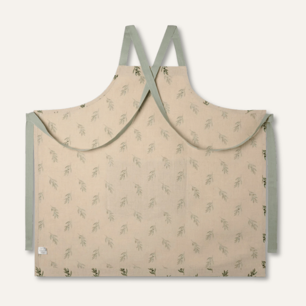 Thumbnail: Olive linen apron Image 6