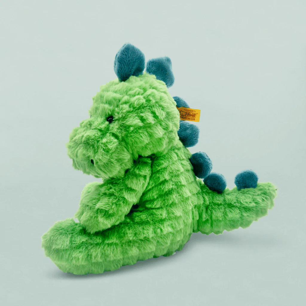 Thumbnail: Steiff dinosaur with knitted blanket Image 6