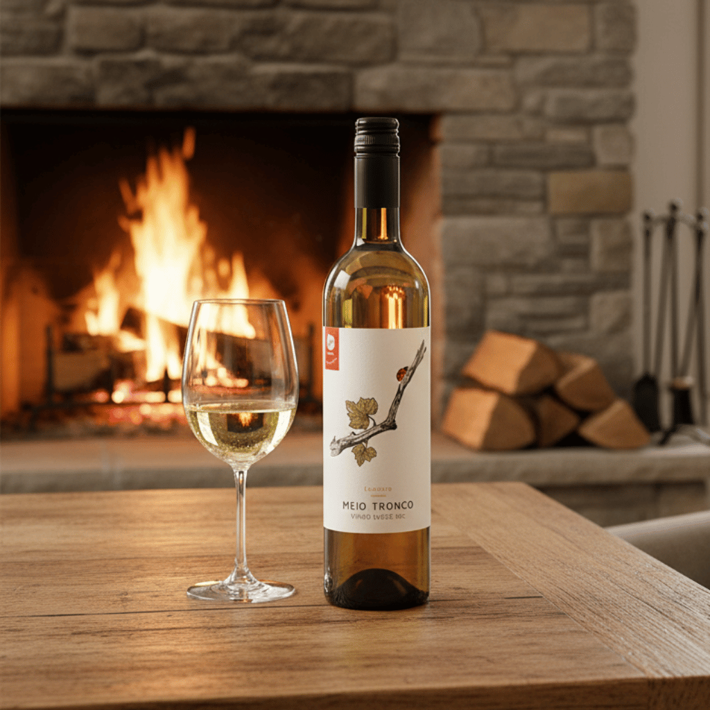 Thumbnail: Meio Tronco white wine bottle Image 1