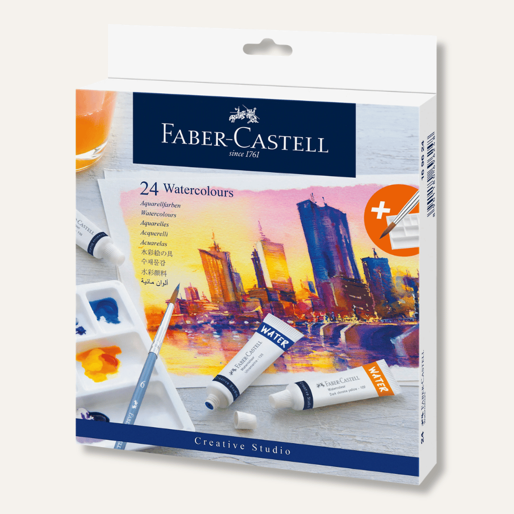Thumbnail: Set of 24 watercolours & mixing palette Image 3